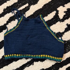F21 Crochet Knit Top
